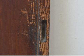 アンティーク建具　杉材　和モダンな雰囲気を醸し出す板戸窓2枚セット(引き戸)(R-067848)