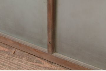 アンティーク建具　レトロな空間づくりにおすすめのガラス窓2枚セット(ガラス戸、引き戸)(R-067852)