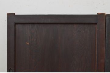 アンティーク建具　杉材　上質な和の空間を演出する板戸窓2枚セット(引き戸)(R-067853)