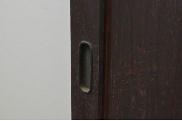 アンティーク建具　杉材　上質な和の空間を演出する板戸窓2枚セット(引き戸)(R-067853)