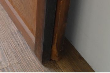 アンティーク建具　杉材　上質な和の空間を演出する板戸窓2枚セット(引き戸)(R-067853)