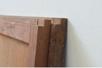アンティーク建具　杉材　上品な和の雰囲気漂う板戸窓2枚セット(引き戸)(R-067858)