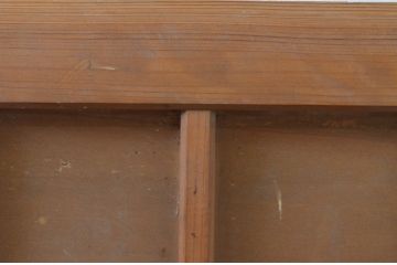 アンティーク建具　杉材　温かみのある木味が魅力の縦桟板戸窓4枚セット(引き戸)(R-067863)
