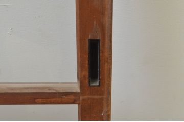 アンティーク建具　レトロな雰囲気が魅力のガラス窓2枚セット(引き戸、ガラス戸)(R-067865)