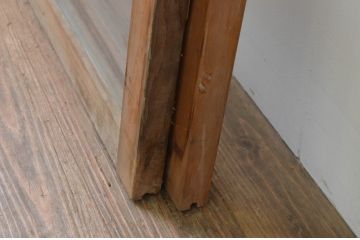 アンティーク建具　レトロな雰囲気が魅力のガラス窓2枚セット(引き戸、ガラス戸)(R-067865)
