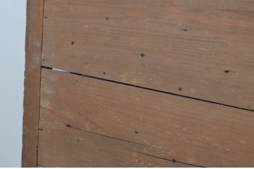 アンティーク建具　杉材　時代の流れを感じさせる縦桟板戸窓2枚セット(引き戸)(R-067867)