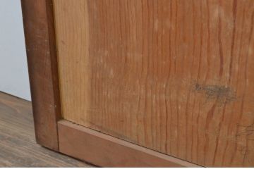 アンティーク建具　松材　一枚板　経年を感じさせる木味が魅力の板戸窓2枚セット(引き戸)(R-067868)