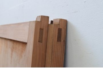アンティーク建具　杉材　経年を感じさせる木味が魅力の板戸窓2枚セット(引き戸)(R-067869)