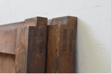 アンティーク建具　杉材　和の空間づくりにおすすめの板戸窓2枚セット(引き戸)(R-067871)