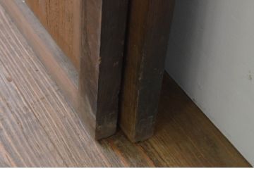 アンティーク建具　杉材　和の空間づくりにおすすめの板戸窓2枚セット(引き戸)(R-067871)