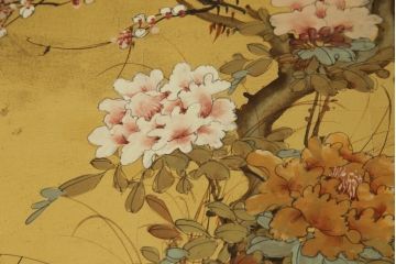 中古　美品!!　シノワズリ様式　優美で華やかな装飾が見事な猫脚チェスト(コモード、サイドボード、サイドチェスト、引き出し、中国美術)(R-067910)