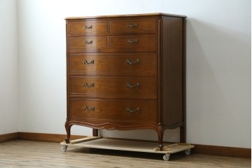 中古　美品　DREXEL HERITAGE(ドレクセルヘリテイジ)　Touraine(ツーレイン)　マホガニー材製の贅沢なアンティーク調チェスト　(R-067912)