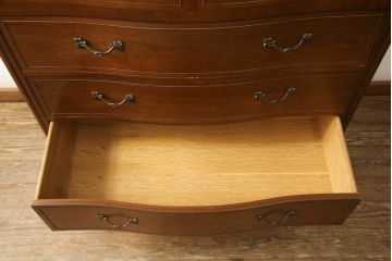 中古　美品　DREXEL HERITAGE(ドレクセルヘリテイジ)　Touraine(ツーレイン)　マホガニー材製の贅沢なアンティーク調チェスト(引き出し、サイドチェスト)(R-067912)
