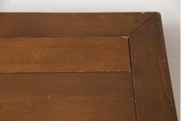 イギリスビンテージ　クラシカルなデザインが魅力のスライド補助天板付きレザートップ両袖机(デスク、ワークデスク、在宅用、在宅ワーク用、ヴィンテージ、英国)(R-067917)