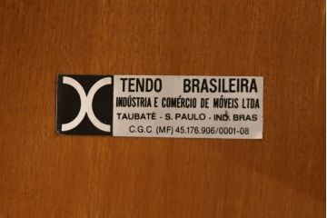 中古　激レア!!　希少!!　天童木工(Tendo)　ブラジレイラ(BRASILEIRA)　チークとローズウッドを使用した品のあるデザインが魅力のゲームテーブル(ダイニングテーブル、サイドテーブル、食卓、机、在宅ワーク用、在宅用、二人掛け、四人掛け、2人掛け、4人掛け)(R-067921)