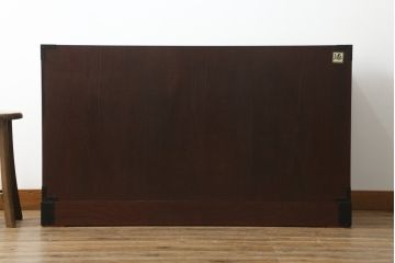中古　美品!!　仙台民芸箪笥(仙台箪笥)　欅産業　品のある佇まいが美しい漆塗りの衣装箪笥(引き出し、チェスト、和たんす)(R-067927)