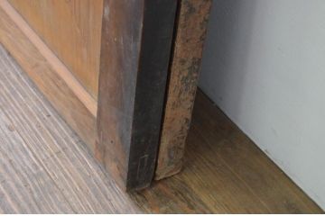 アンティーク建具　杉材　和モダンな空間作りにおすすめな板戸窓2枚セット(引き戸)(R-067936)