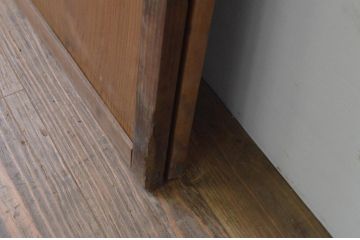 アンティーク建具　杉材　落ち着いた和の空間を演出する板戸窓2枚セット(引き戸)(R-067940)