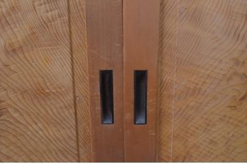 ビンテージ建具　杉材一枚板　数寄屋で使われていた高級板戸窓4枚セット(引き戸、ヴィンテージ)(R-067946)