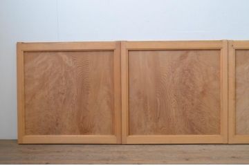 ビンテージ建具　杉材一枚板　数寄屋で使われていた高級板戸窓4枚セット(引き戸、ヴィンテージ)(R-067946)