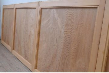 ビンテージ建具　杉材一枚板　数寄屋で使われていた高級板戸窓4枚セット(引き戸、ヴィンテージ)(R-067946)