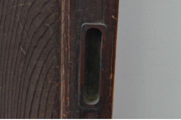 アンティーク建具　杉材　落ち着いた雰囲気が漂う板戸窓2枚セット(引き戸)(R-067951)