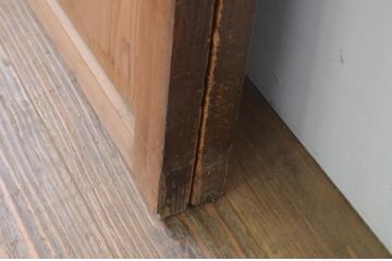 アンティーク建具　杉材　落ち着いた雰囲気が漂う板戸窓2枚セット(引き戸)(R-067951)