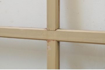 アンティーク建具　ペイント仕上げ限定　レトロな雰囲気漂うガラス窓2枚セット(引き戸、ガラス戸)(R-067954)