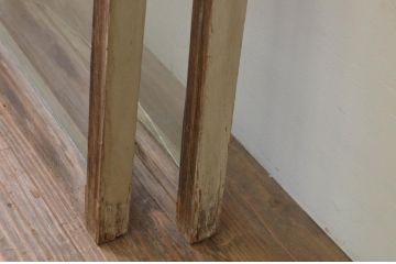 アンティーク建具　ペイント仕上げ限定　レトロな雰囲気漂うガラス窓2枚セット(引き戸、ガラス戸)(R-067954)