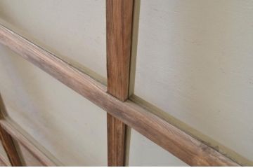 アンティーク建具　ペイント仕上げ限定　レトロな雰囲気漂うガラス窓3枚セット(引き戸、ガラス戸)(R-067955)