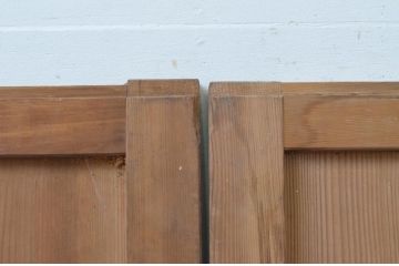 アンティーク建具　杉材　経年を感じさせる木味が魅力の板戸窓2枚セット(引き戸)(R-067958)