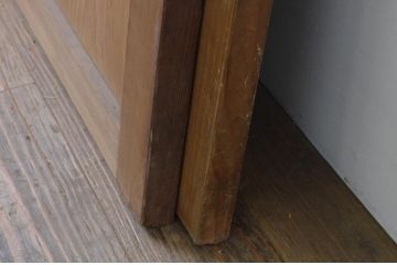 アンティーク建具　杉材　経年を感じさせる木味が魅力の板戸窓2枚セット(引き戸)(R-067958)