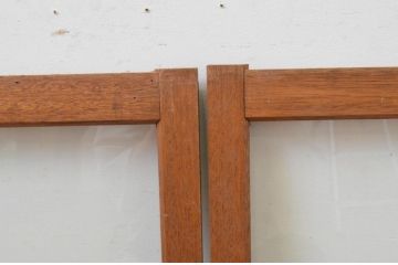 アンティーク建具　昭和レトロな雰囲気漂う大判ガラス窓4枚セット(引き戸、ガラス戸)(R-067959)