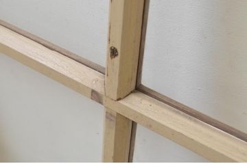 アンティーク建具　ペイント仕上げ限定　ペンキの剥げたガラス窓3枚セット(引き戸、ガラス戸)(R-067961)