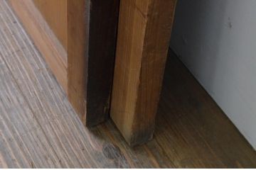 アンティーク建具　杉材　落ち着いた雰囲気が漂う板戸窓2枚セット(引き戸)(R-067963)
