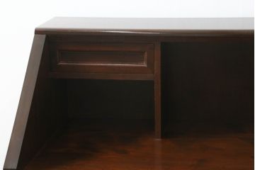 中古　美品　松本民芸家具　スタイリッシュなデザインが美しいライティングビューロー(机、在宅ワーク、在宅用ワークデスク、引き出し、チェスト)(R-067975)