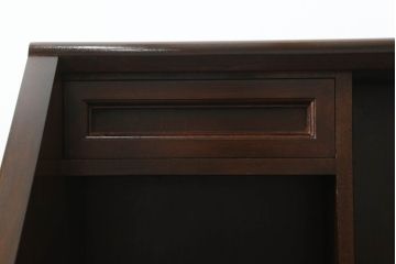 中古　美品　松本民芸家具　スタイリッシュなデザインが美しいライティングビューロー(机、在宅ワーク、在宅用ワークデスク、引き出し、チェスト)(R-067975)