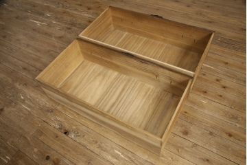 和製アンティーク　総桐材　素朴で味わい深い佇まいが魅力の二本松箪笥ローボード(テレビ台、収納箪笥、衣装箪笥、和タンス、桐たんす、時代箪笥、引き出し)(R-067976)