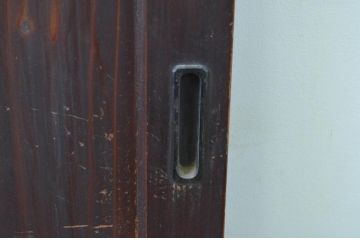 アンティーク建具　杉材　落ち着いた雰囲気が漂う板戸窓2枚セット(引き戸)(R-067977)