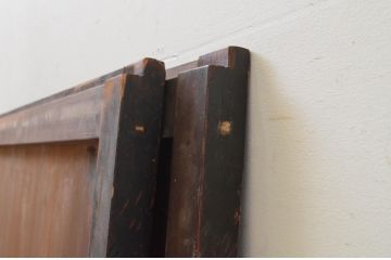 アンティーク建具　杉材　和モダンな空間作りにおすすめな板戸窓2枚セット(引き戸)(R-067978)