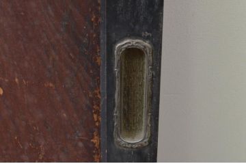 アンティーク建具　杉材一枚板　和モダンな空間を演出する板戸窓2枚セット(引き戸)(R-067979)