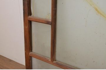 アンティーク建具　ペイント仕上げ限定　大正ロマン　レトロな空間作りにおすすめなガラス窓2枚セット(引き戸、ガラス戸)(R-067983)