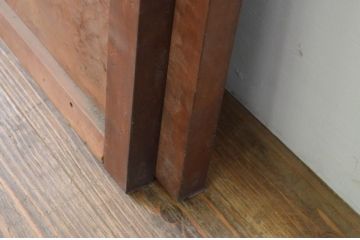 アンティーク建具　落ち着いた空間を演出する板戸窓2枚セット(引き戸)(R-067996)