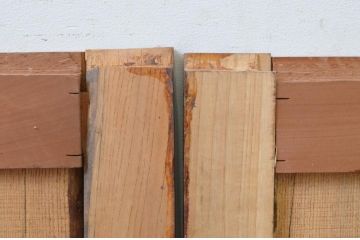 アンティーク建具　和の趣を感じられる板戸窓2枚セット(引き戸)(R-067997)