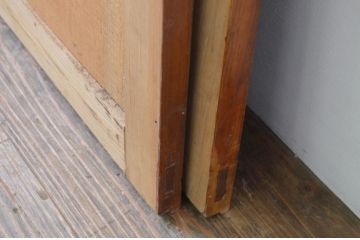 アンティーク建具　和の趣を感じられる板戸窓2枚セット(引き戸)(R-067997)