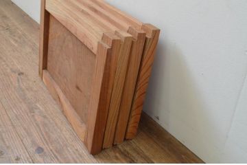 アンティーク建具　　和の趣を感じられる小さな板戸窓4枚セット(引き戸)(R-068003)