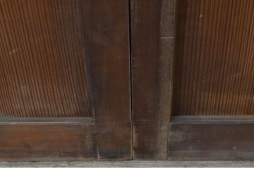 アンティーク建具　杉材　美しい柾目が魅力的な板戸窓2枚セット(引き戸)(R-068015)