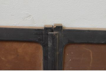 アンティーク建具　七宝引き手のデザインが魅力的な小さなふすま窓4枚セット(引き戸、ふすま戸、襖)(R-068025)