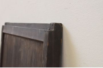 アンティーク建具　落ち着いた和の空間づくりにおすすめ!マス目(升目)の格子窓1枚(きつね格子、狐格子、格子戸、板戸、引き戸)(R-068035)