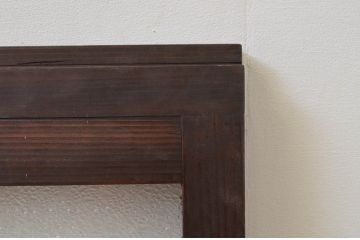 アンティーク建具　落ち着きのある色味が魅力的なガラス窓1枚(ガラス戸、引き戸)(R-068037)